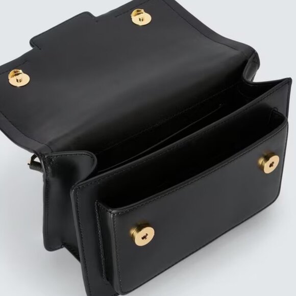 NWT ✅ Michael Kors Heather Large Leather Shoulder Bag BLACK ⭐ NWT - Picture 7 of 15